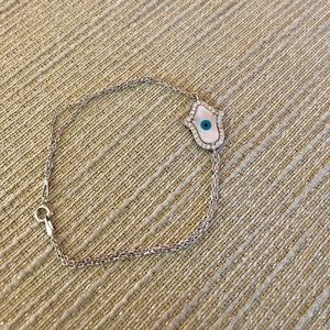 Evil Eye 🧿 Silver and Mother of Pearl bracelet